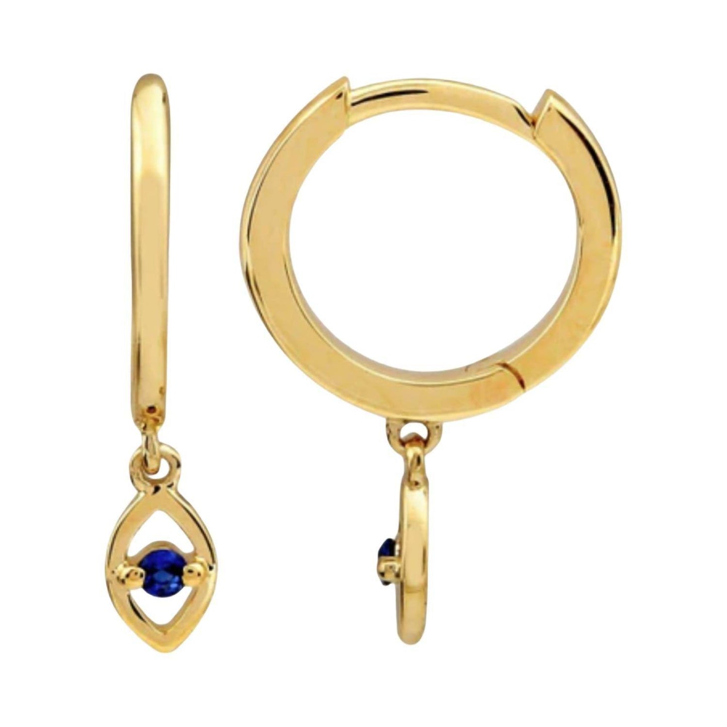 House of India - Women's Huggie Evil Eye Charm Earrings - Rack Hunt -