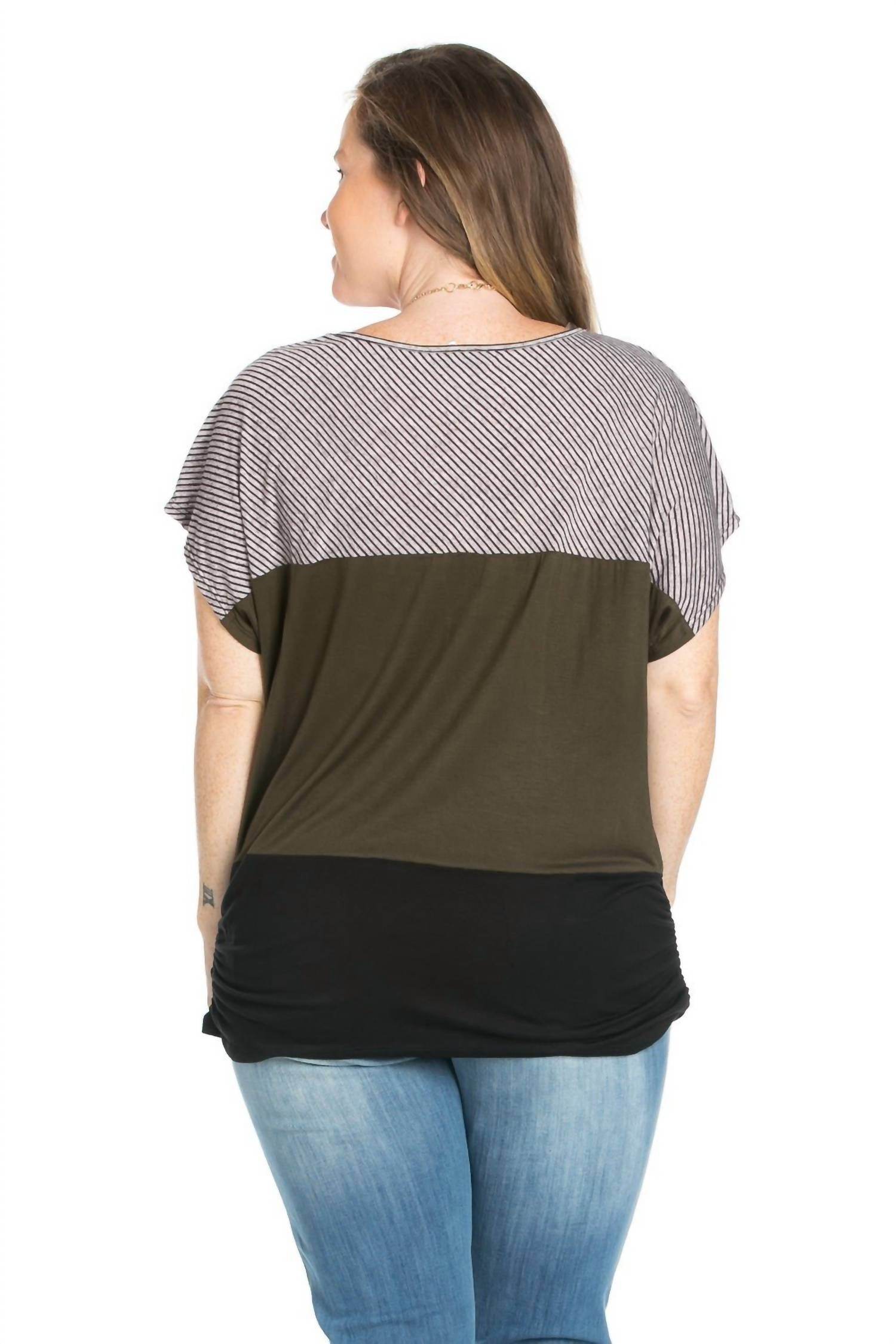 Julia by LoveJ - Striped Color Block Top - Rack Hunt -