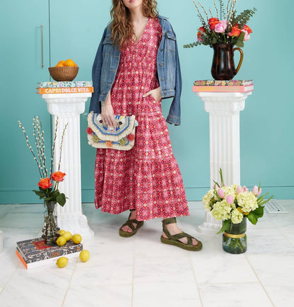 BROOKS AVENUE - Poppy Deep V Maxi Dress - Rack Hunt