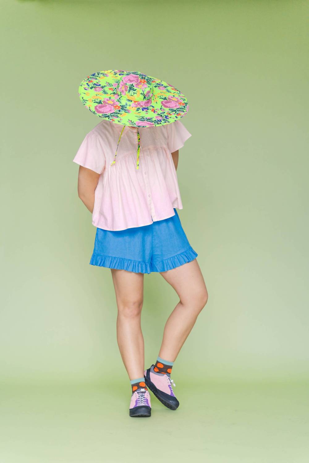 Ruffle Linen Shorts