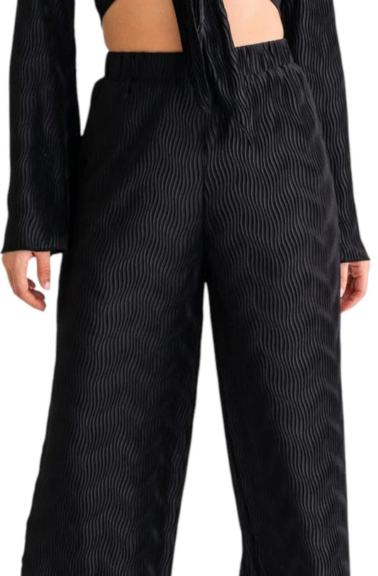Sage & Citrus - Vibing Lettuce Hem Pants - Rack Hunt