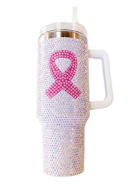 Sparkly Rhinestone Embellished Tumbler - 40oz