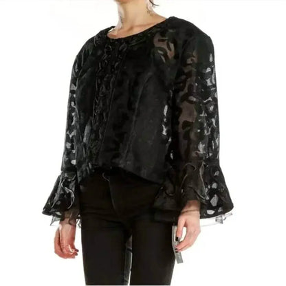 Terramina - Lace Bell Sleeve Crop Top - Rack Hunt