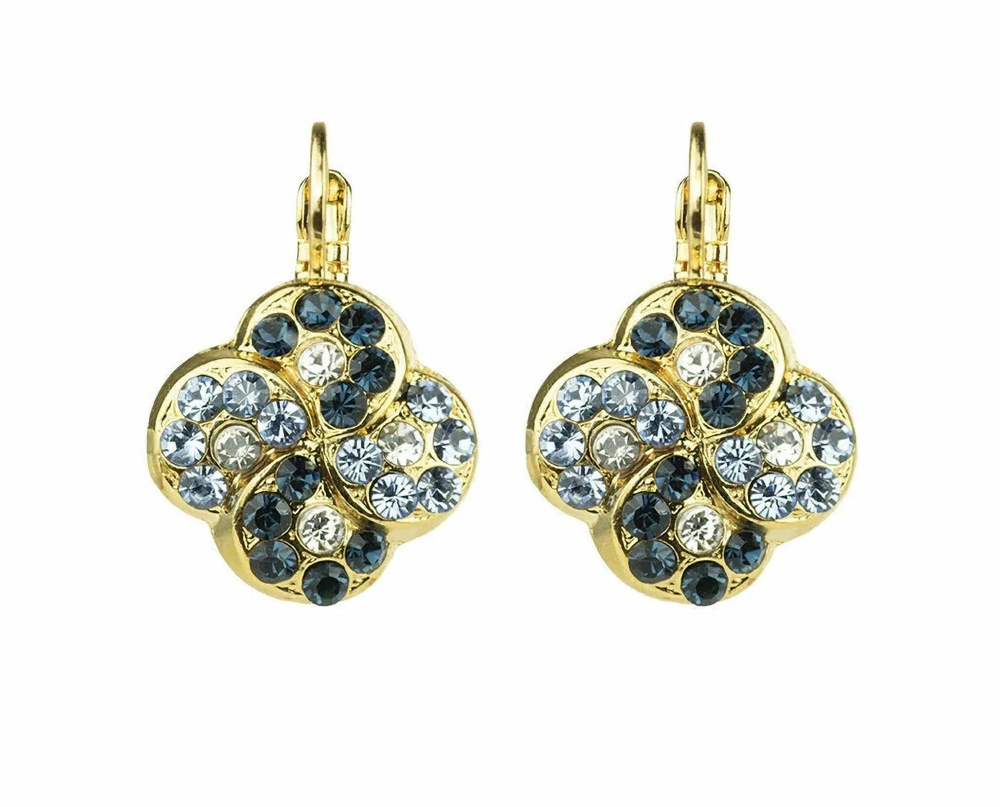 Women's Swirl Cluster Crystal Earrings