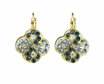 Women's Swirl Cluster Crystal Earrings