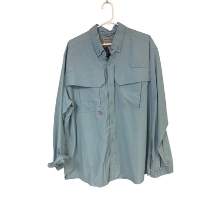Men's Long Sleeve King Salmon Button Up Shirt