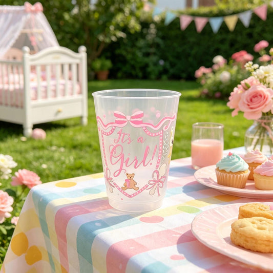 It's A Girl Frosted Cups