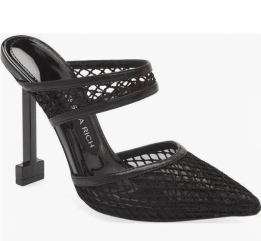 Jessica Rich - Women's Ysabelle Fishnet Pointed Toe Heels - Rack Hunt -