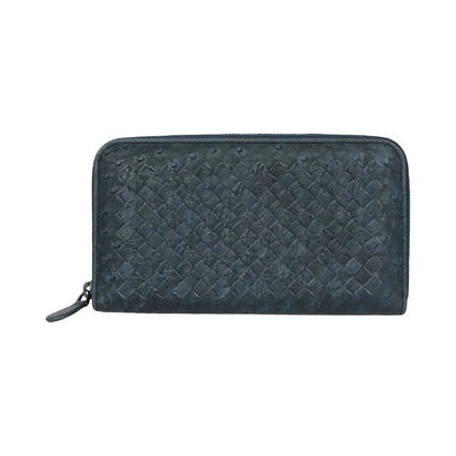 Women's Intrecciato Ostrich Leather Zip Around Wallet