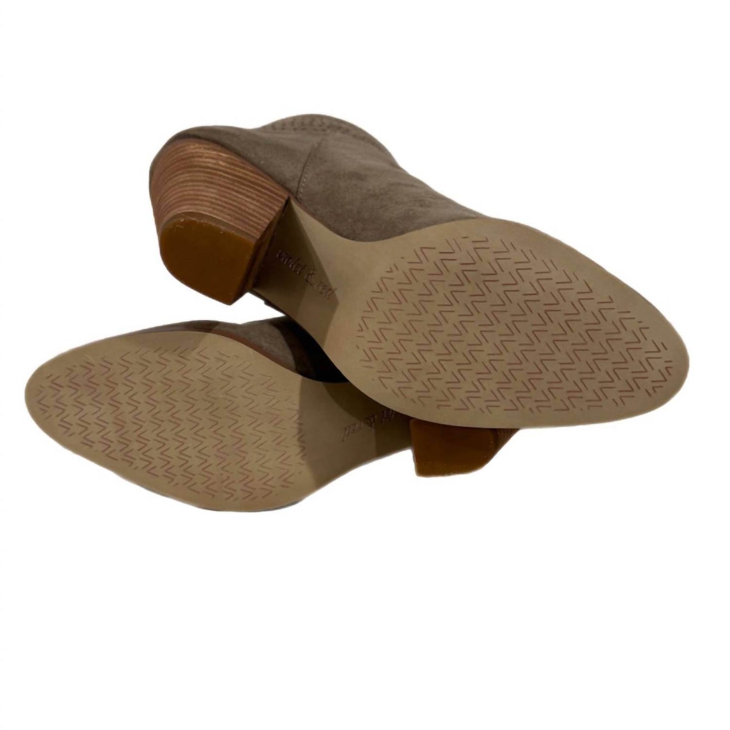 Violet & Red - Women's Lazer Cut Topline Boho Chic Heeled Bootie - Rack Hunt -