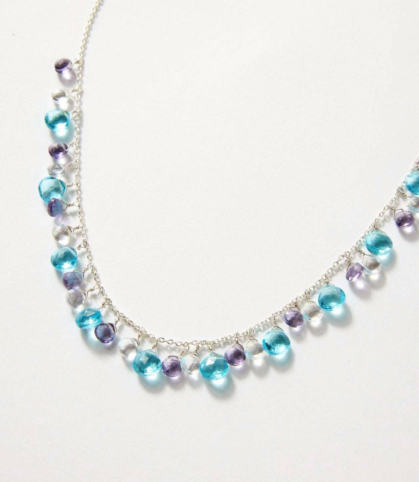 Women's Dangling Gemstone Necklace
