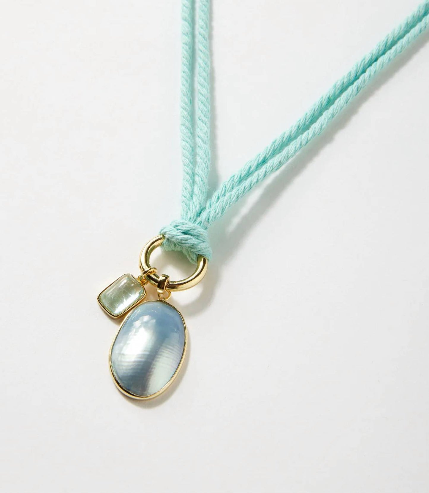 Women's Pearl And Gemstone Cord Necklace
