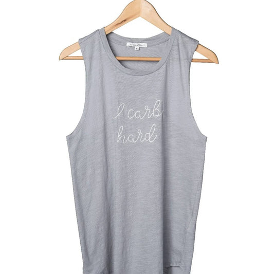 Women's I Carb Hard Embroidered Sleeveless Tank Top