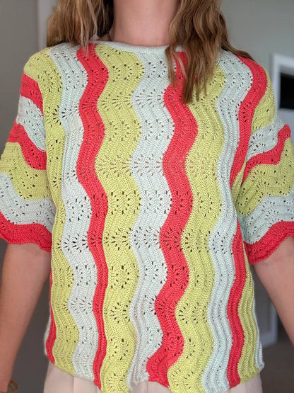 Crochet Stripe Top