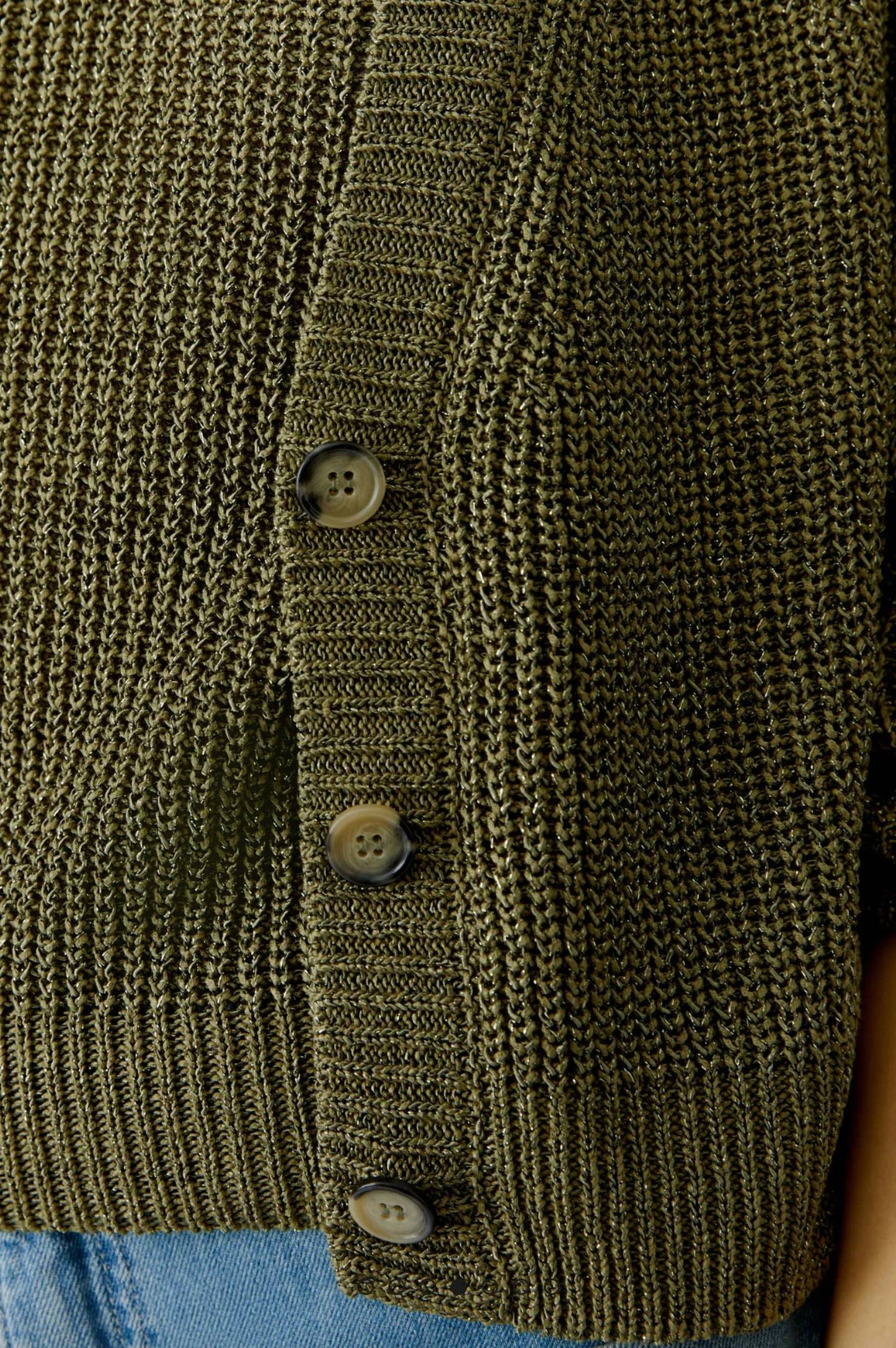 Button Front Long Sleeve Cardigan