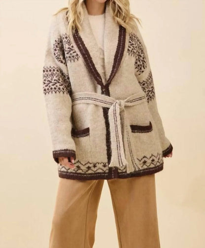 LOVELO - Fuzzy Knit Belted Cardigan - Rack Hunt