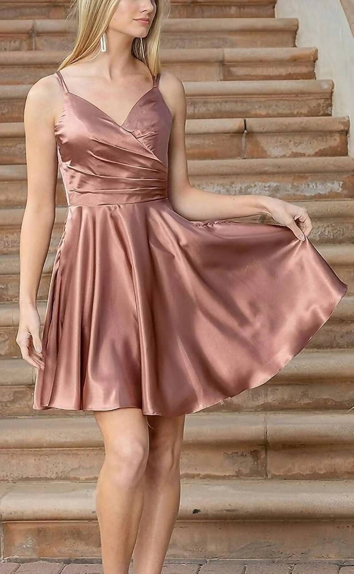 A-line Spaghetti Straps Homecoming Dress