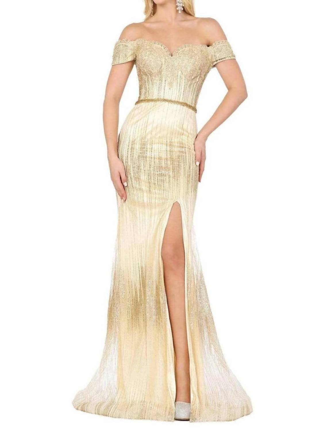 Cap Sleeve Mermaid Prom Gown
