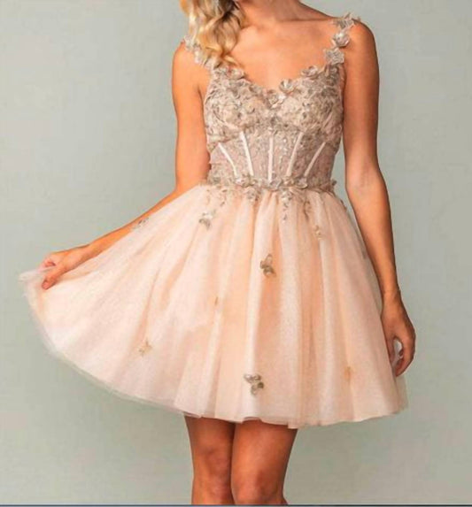 Corset Butterfly Party Mini Dress
