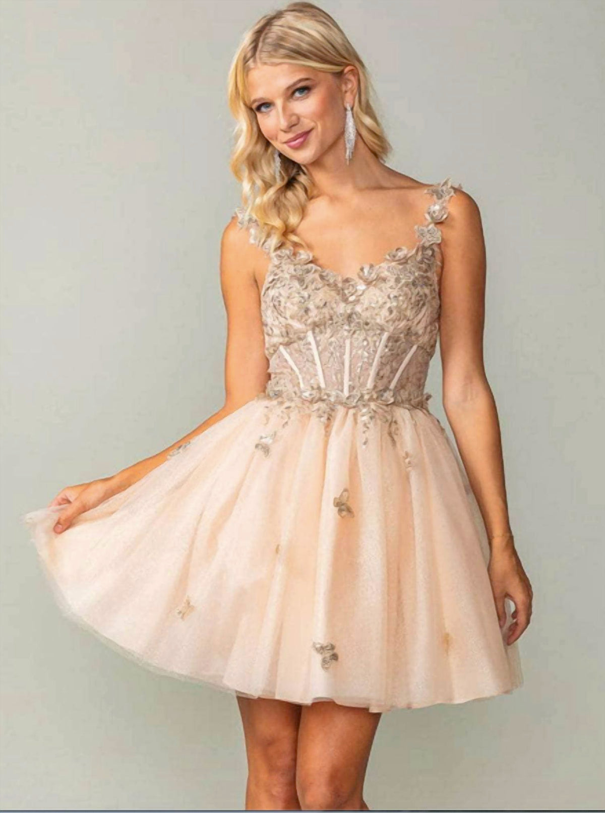 Corset Butterfly Party Mini Dress