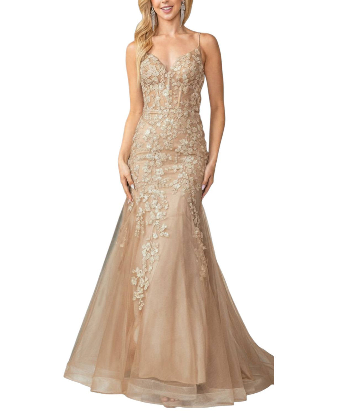 Sleeveless Trumpet Prom Dress