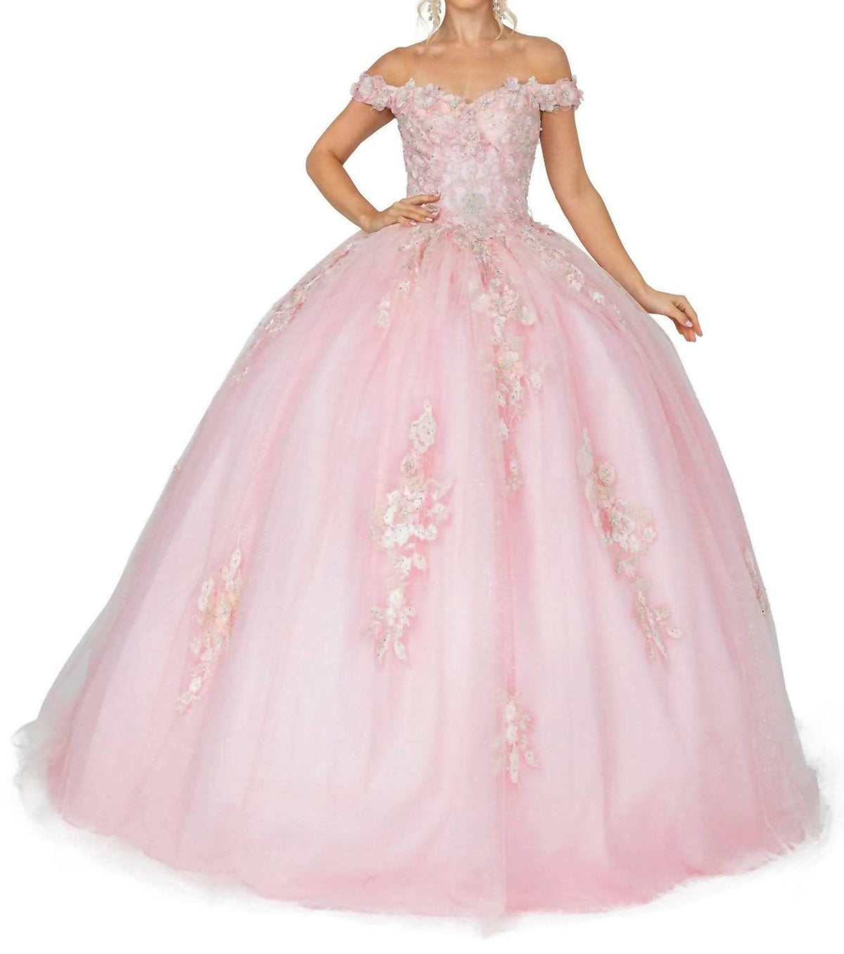 Sweetheart Floral Embroidered Ballgown