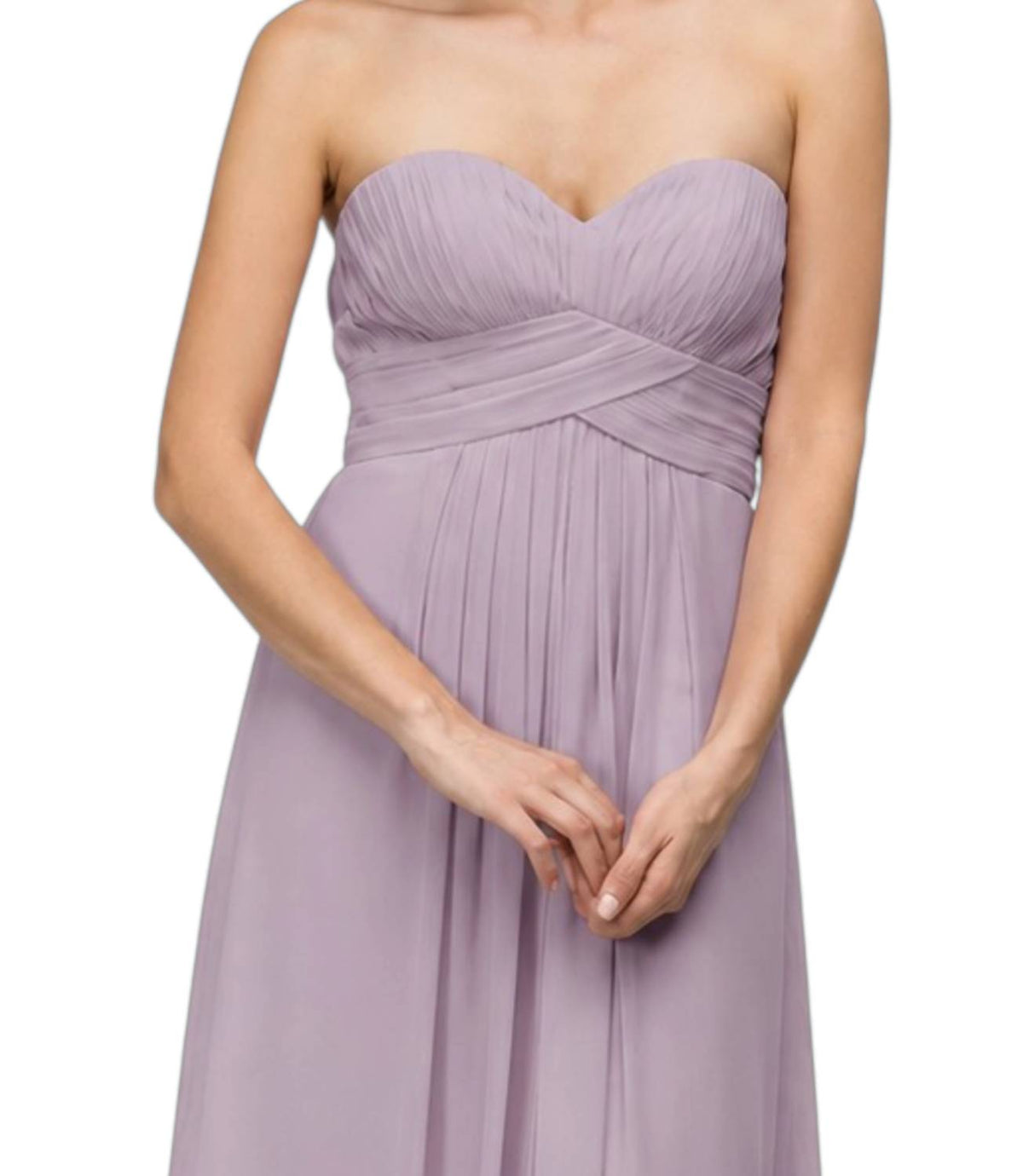 Sweetheart Gown With Split Front Overlay