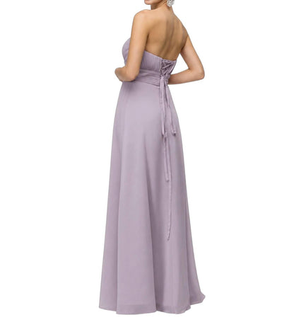 Sweetheart Gown With Split Front Overlay