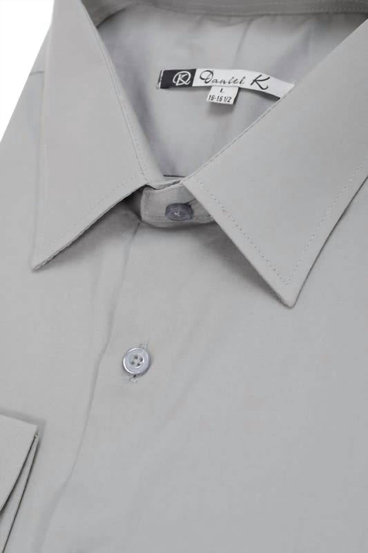 Men's Long Sleeve Solid Button Up Shirt