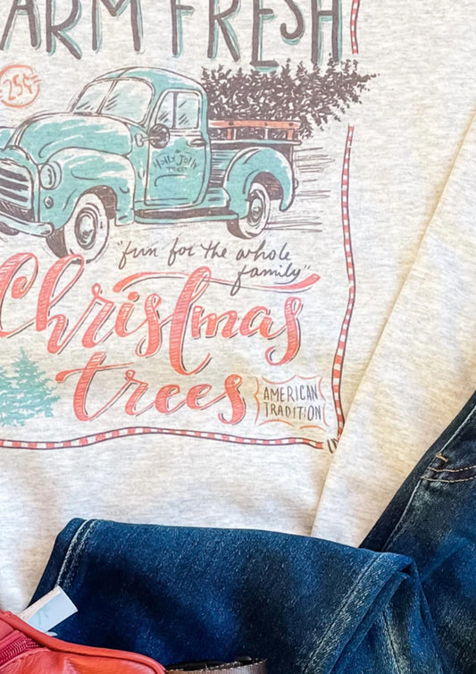Women's Christmas Farm Sweatshirt