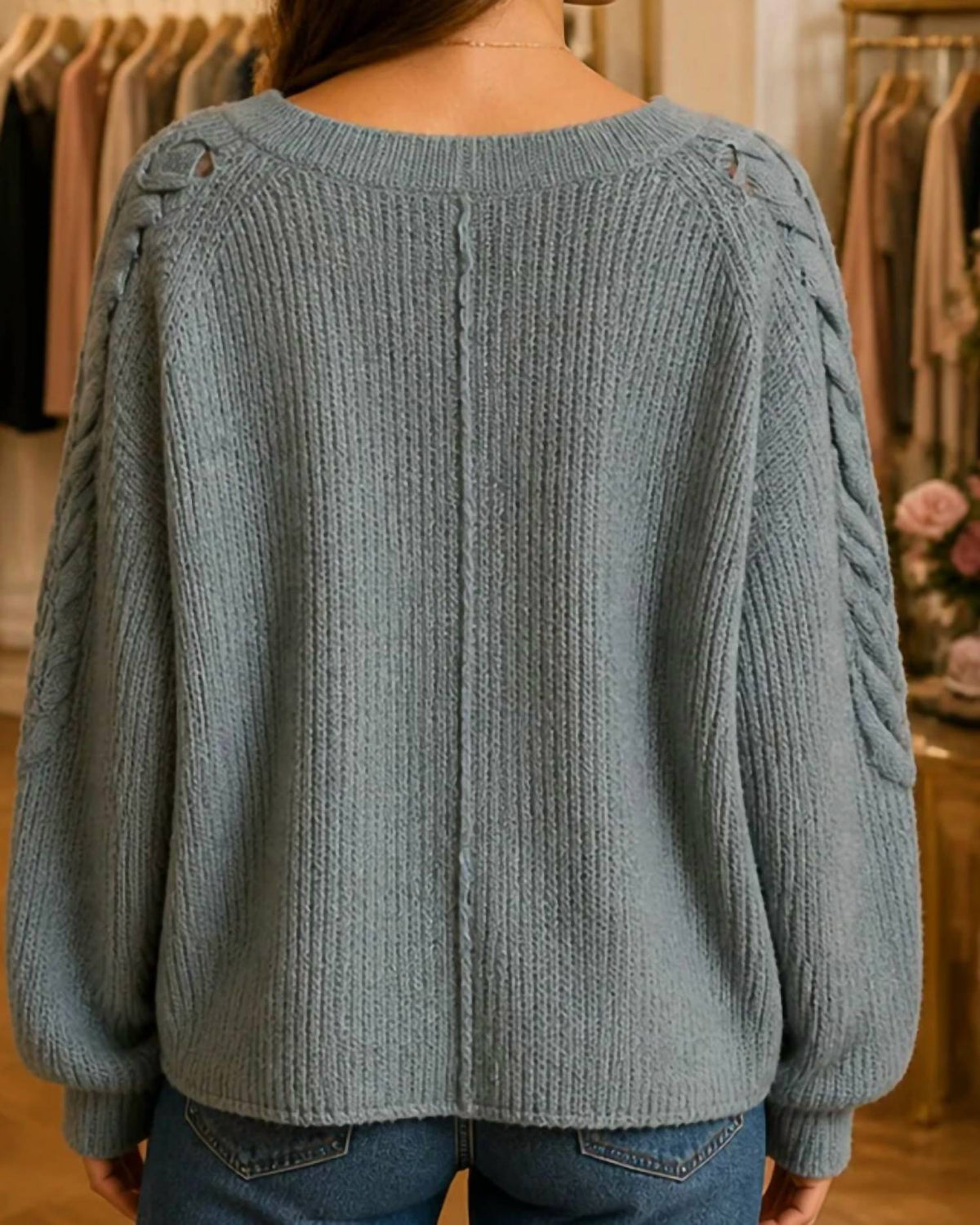 Cable Crew Sweater