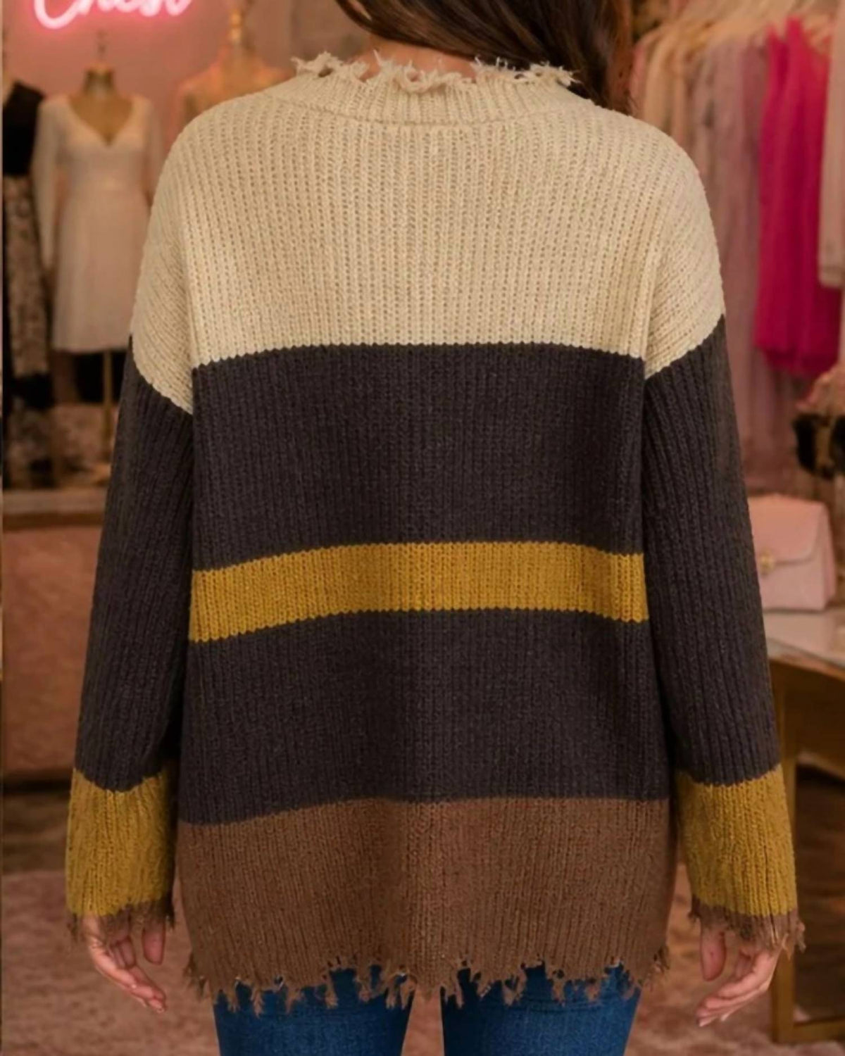 Oversized Color-block Sweater