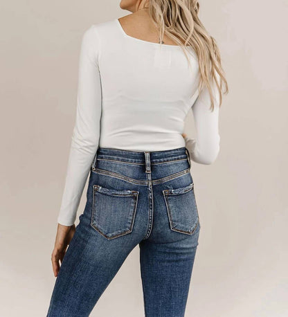 Long Sleeve Square Neck Bodysuit