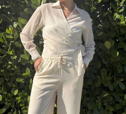 Chiffon Wrap Blouse