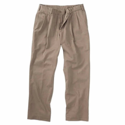 Men's Pleated Classic Fit Travel Twills Pants