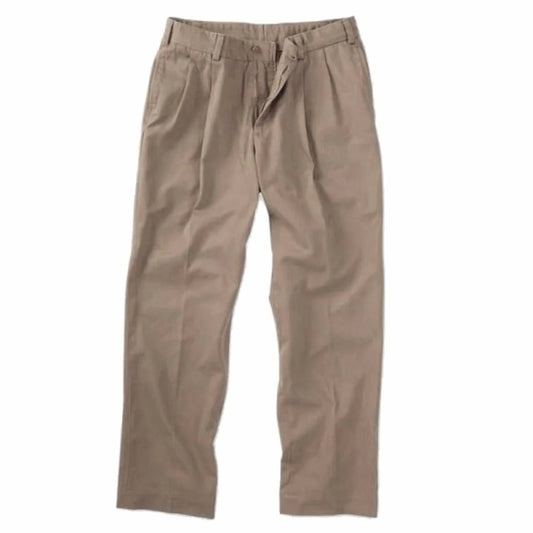 Men's Pleated Classic Fit Travel Twills Pants