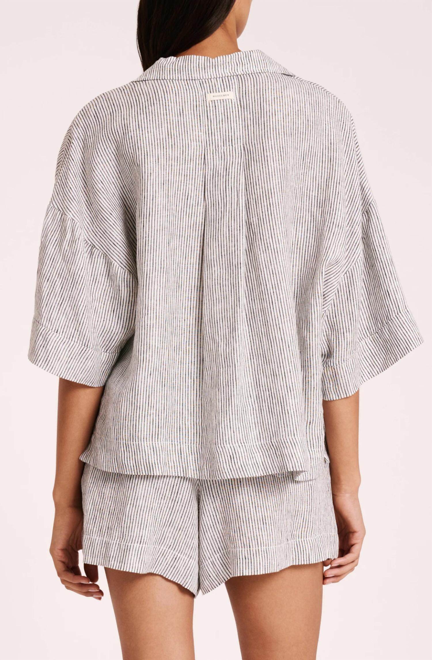 Nude Lucy - Lounge Stripe Linen Shirt - Rack Hunt