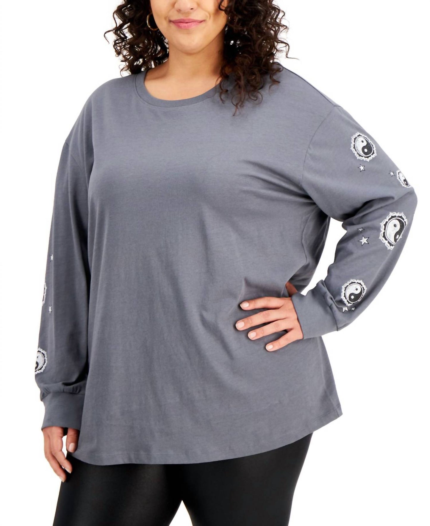 Women's Trendy Plus Size Yin Yang Graphic Top