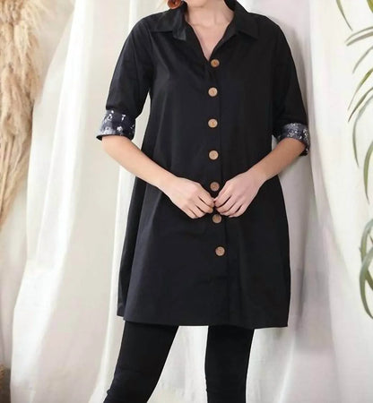 KikiSol - A-Line Jacket With Buttons & Pockets - Rack Hunt