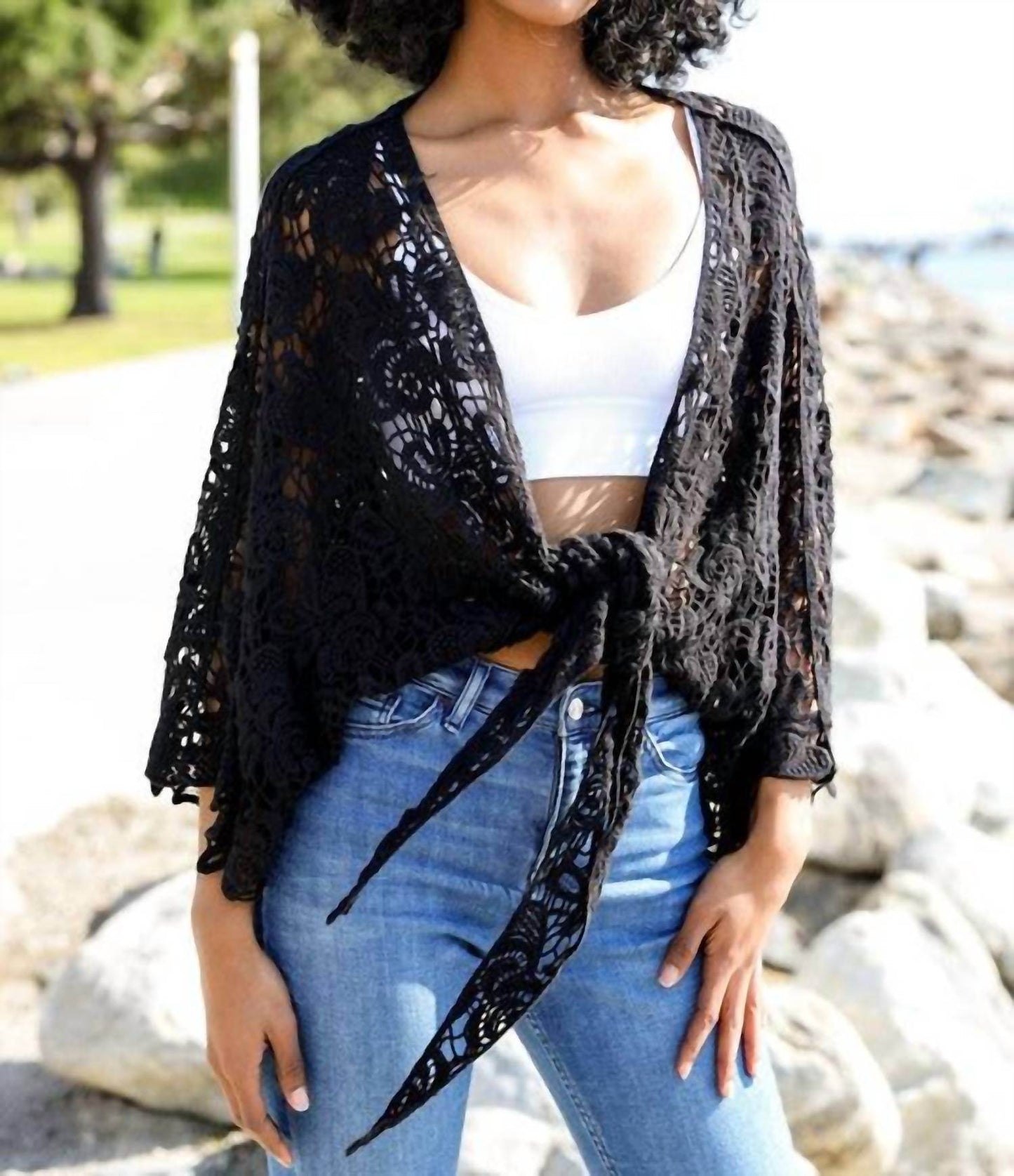 Daytrip - Floral Crochet Wrap Top - Rack Hunt -