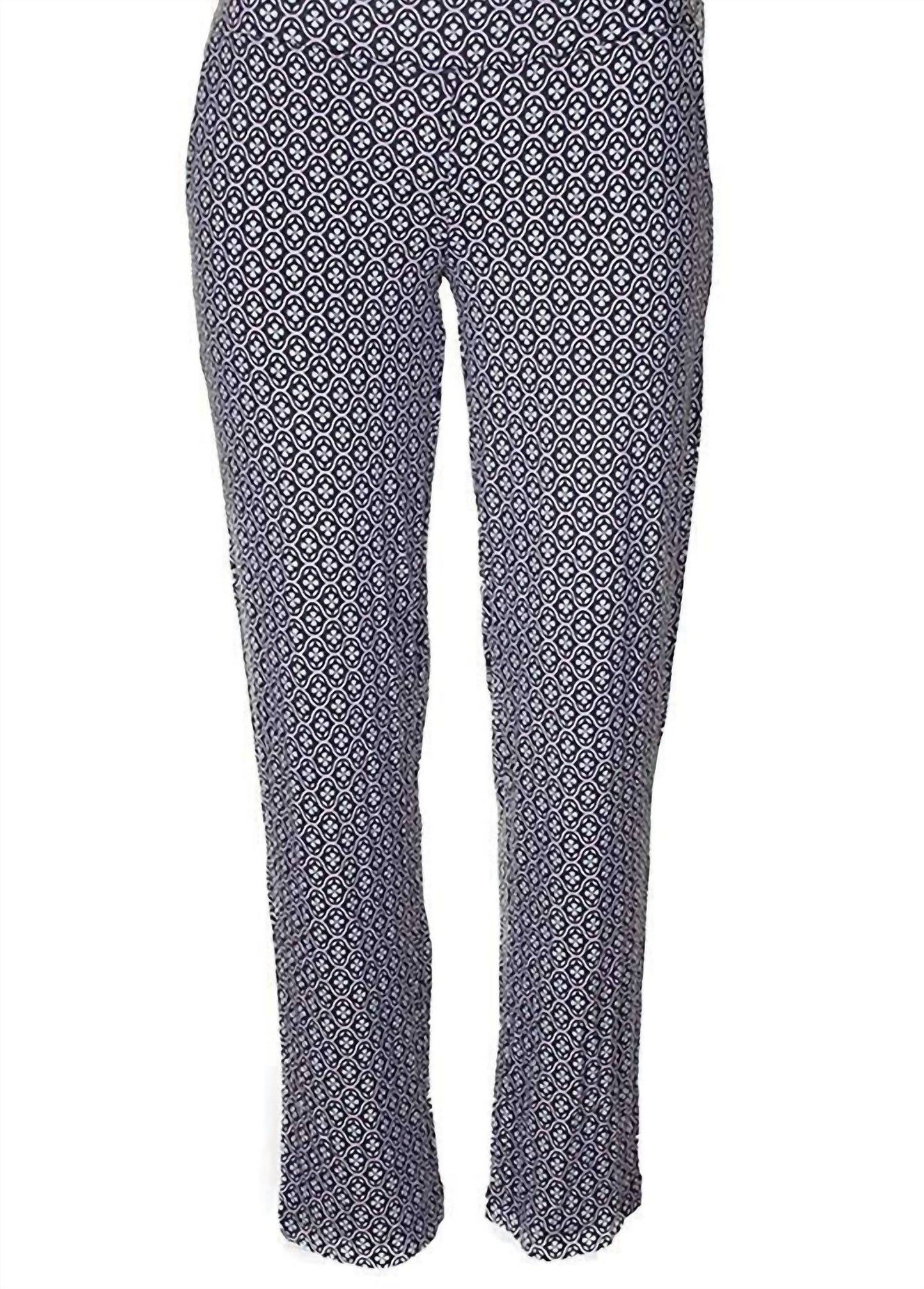 Women's Geo-printed Knit Slim Pajama Pants