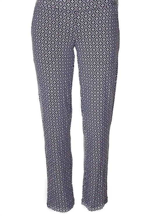 Women's Geo-printed Knit Slim Pajama Pants