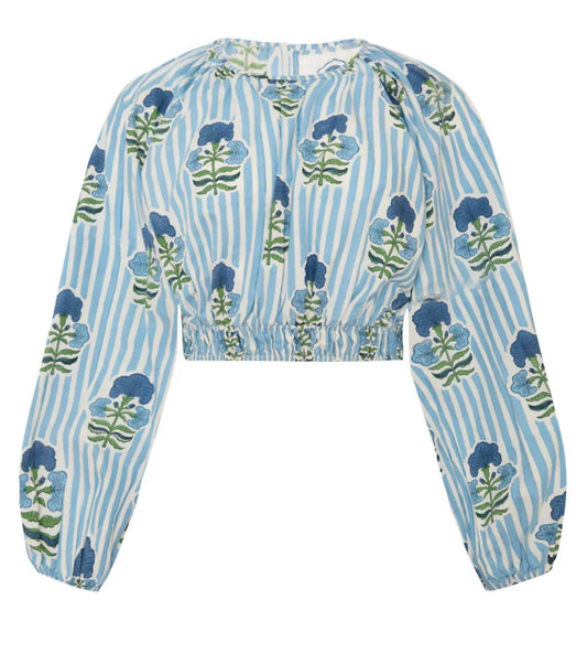 Maison Marigold - Women's Newport Floral Stripe Top - Rack Hunt -