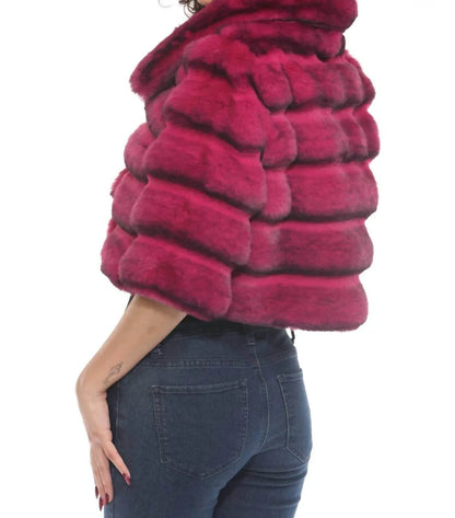 Belle Fare - Premium Cropped Faux Fur Coat - Rack Hunt