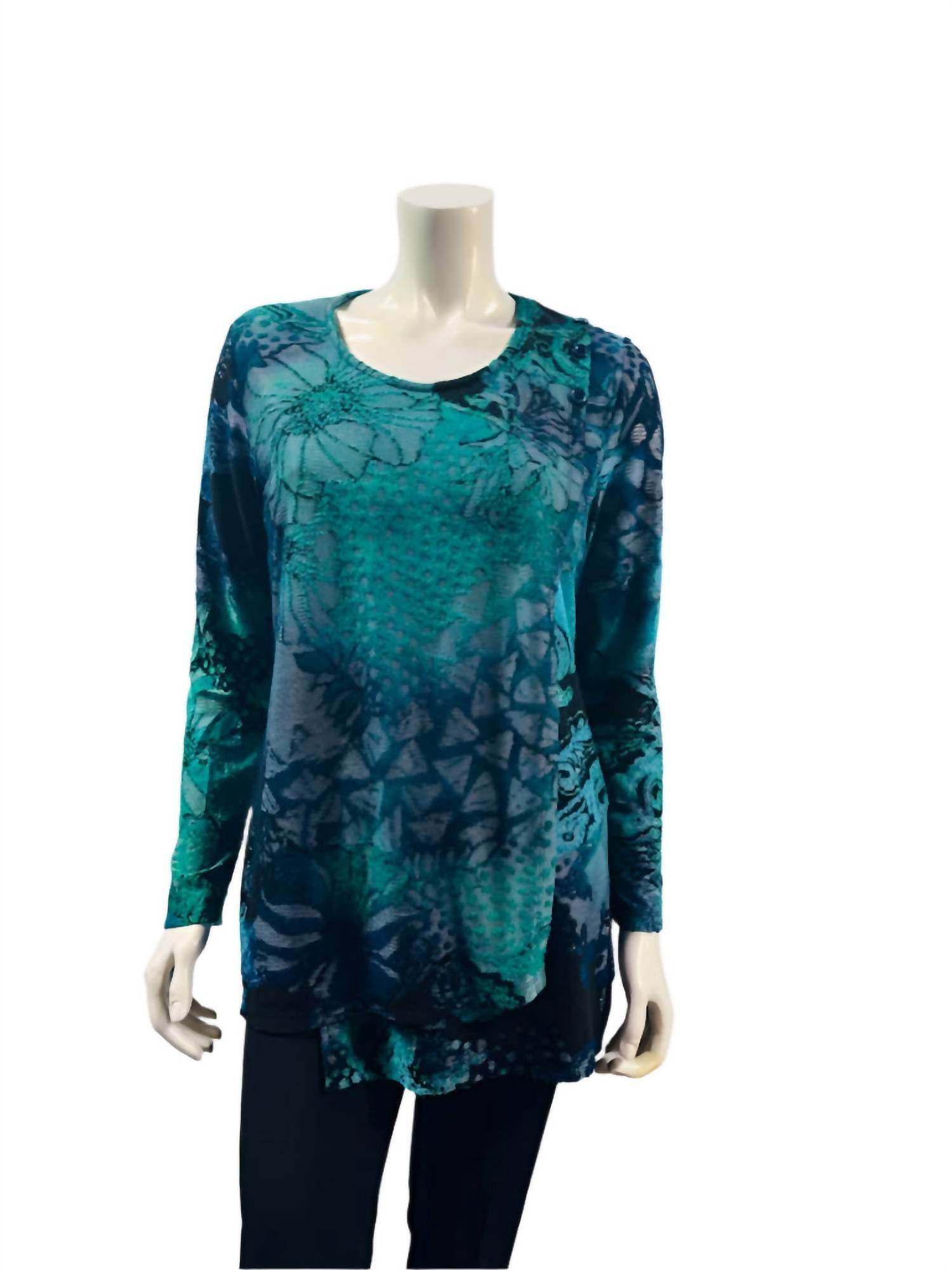 Variations - Women's Floral Burnout Top - Rack Hunt -