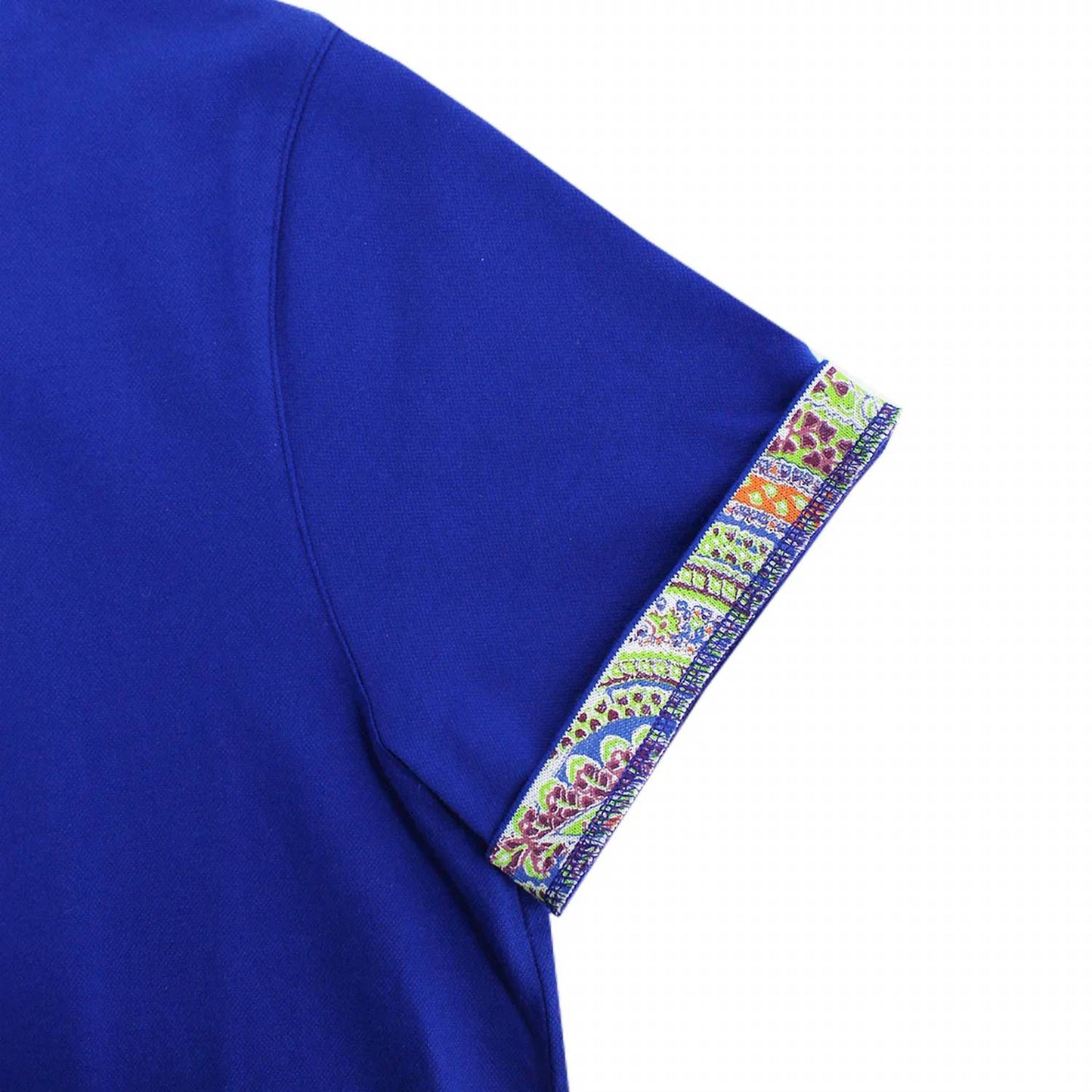 Double Sided Colored Paisley Collar Sax Polo