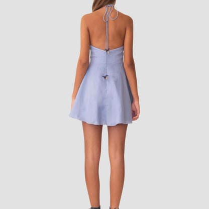 Perlia Halter Mini Dress