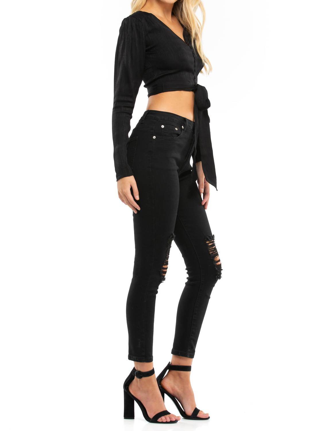 Blue Life - Roma V-neck Long Sleeve Top - Rack Hunt -