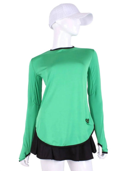 Love Love Tennis - Women's Long Sleeve Crew Tee - Rack Hunt