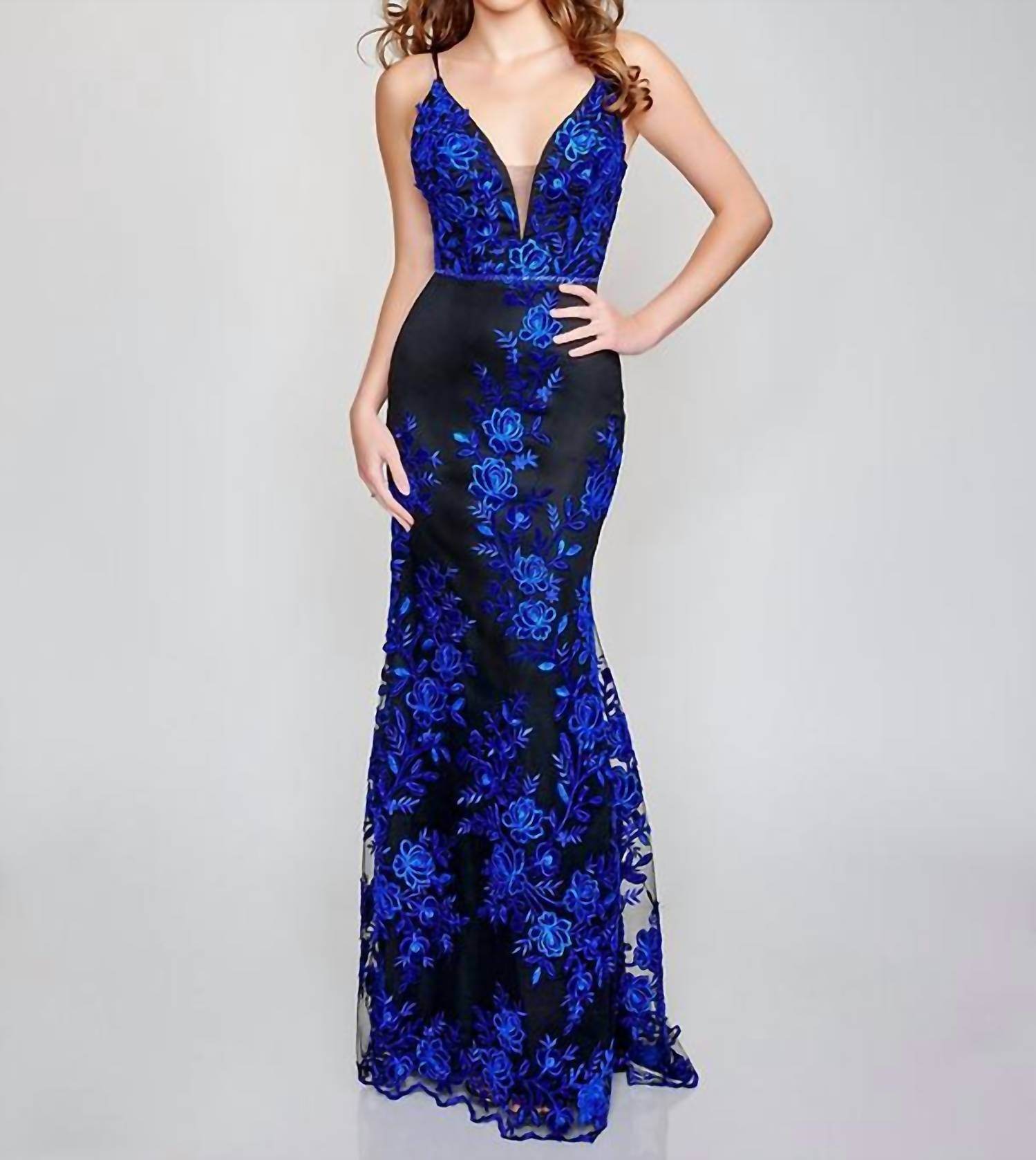 Nina Canacci - Embroidered Mermaid Prom Dress - Rack Hunt